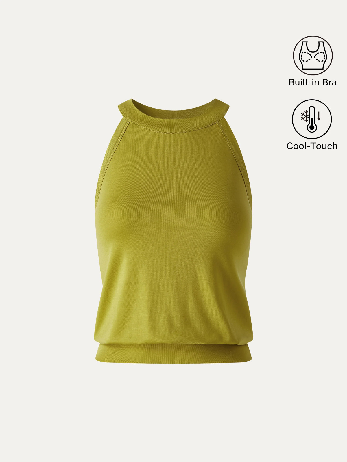 OGL – Halter Neck Banded Hem Bra Tank – Hot- Sale – Freeship