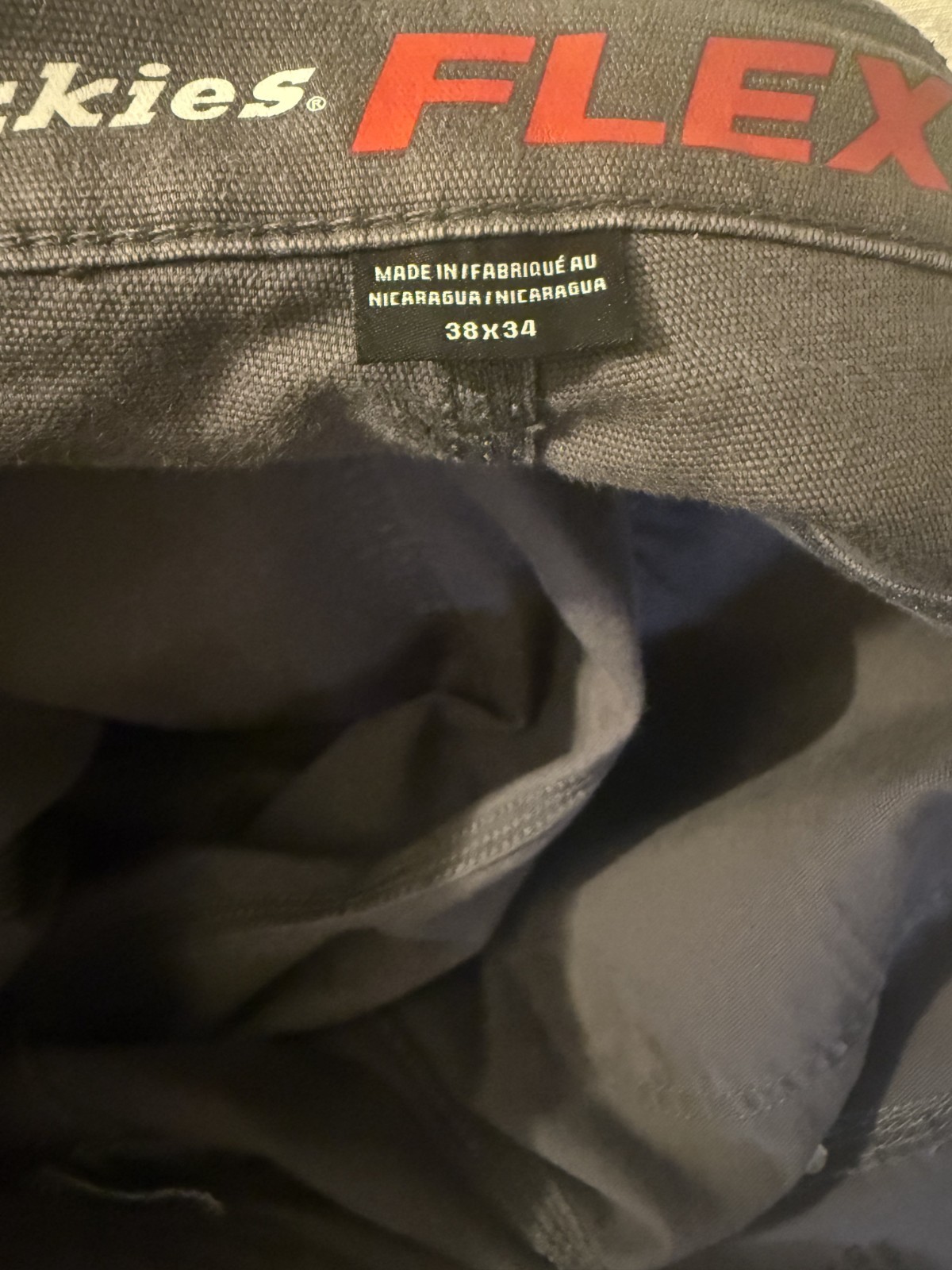 DICKIES FLEX 38×34 LYCRA 5-POCKET GRAY REGULAR FIT TOUGHMAX CARPENTER PANTS RARE