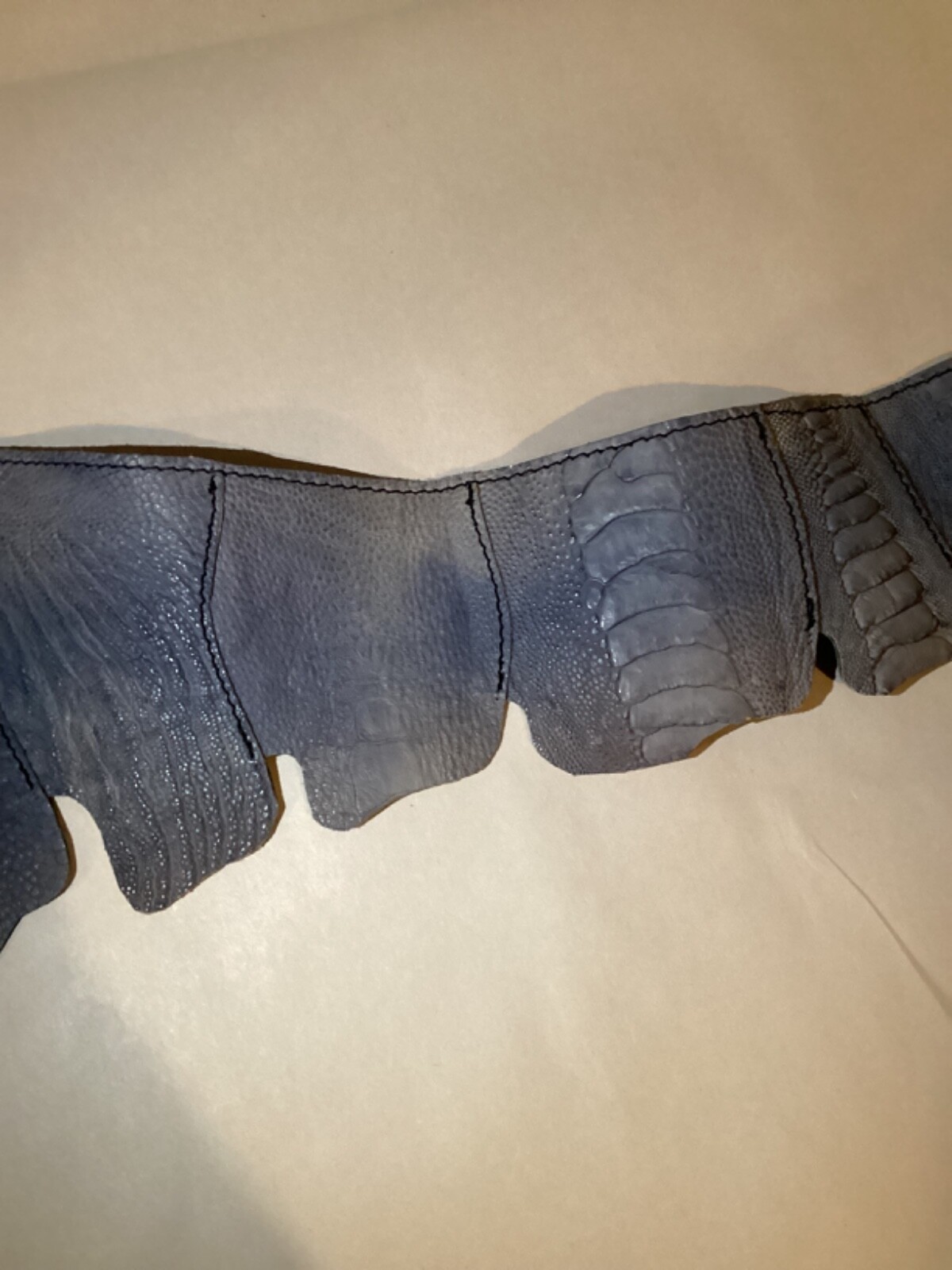 The Divine Tribe NYC Oval Blue Leather Belt 34.5″ – 38.5″