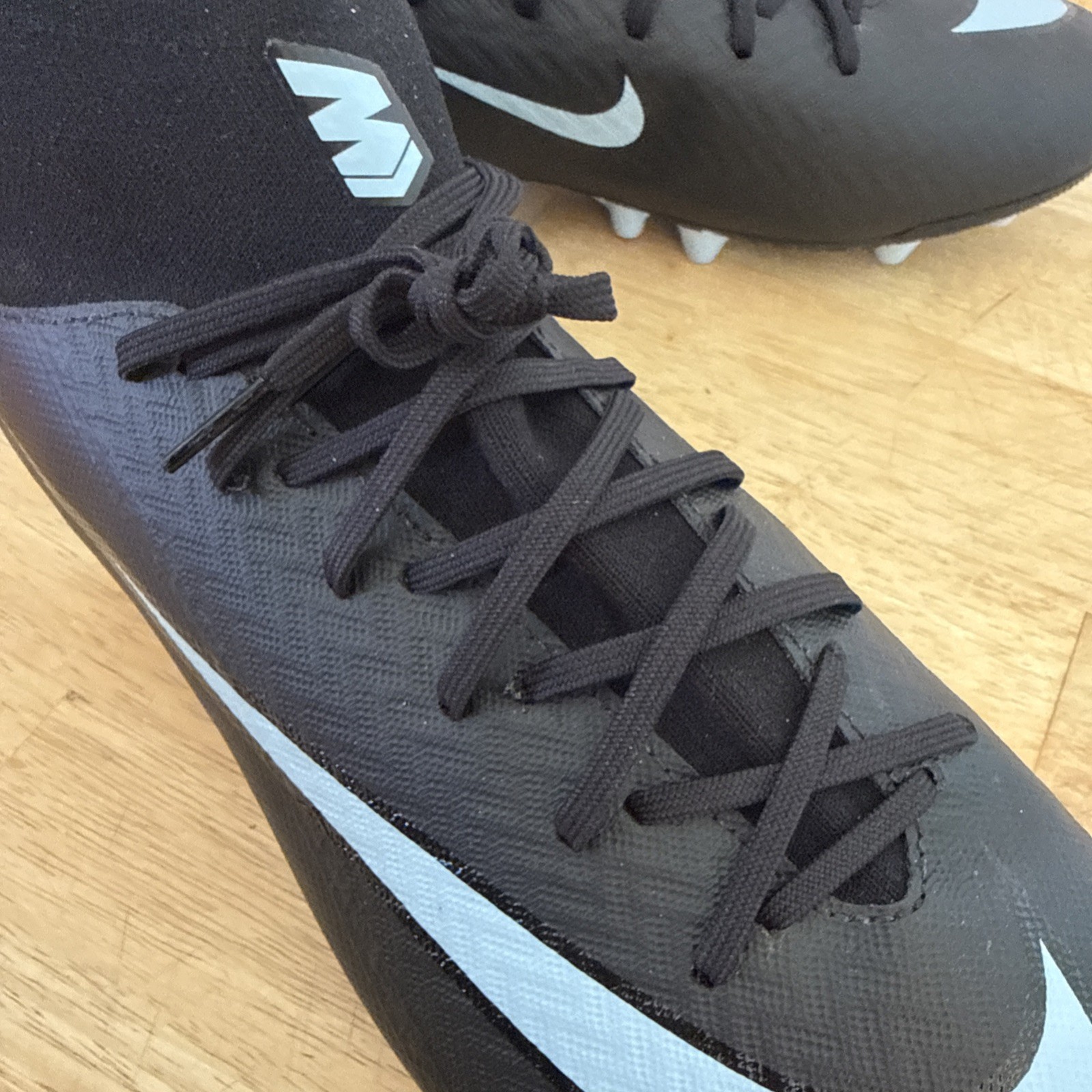 Nike Men’s Mercurial Superfly 10 Academy AG Cleats Soccer Black/Ice Blue 10.5