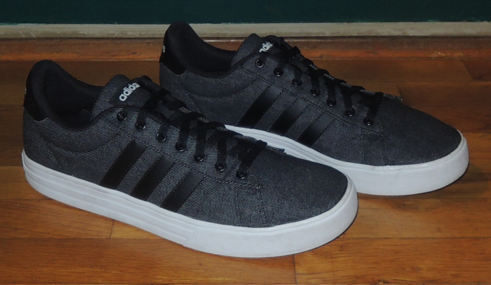 Adidas Daily 2.0 Black Denim sneakers Men’s 12 M EU 46 2/3 Excellent condition