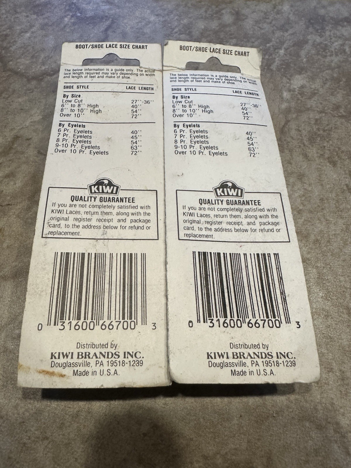2 Pair KIWI Outdoor Leather Laces 72″ Golden 700 ~ Free Shipping