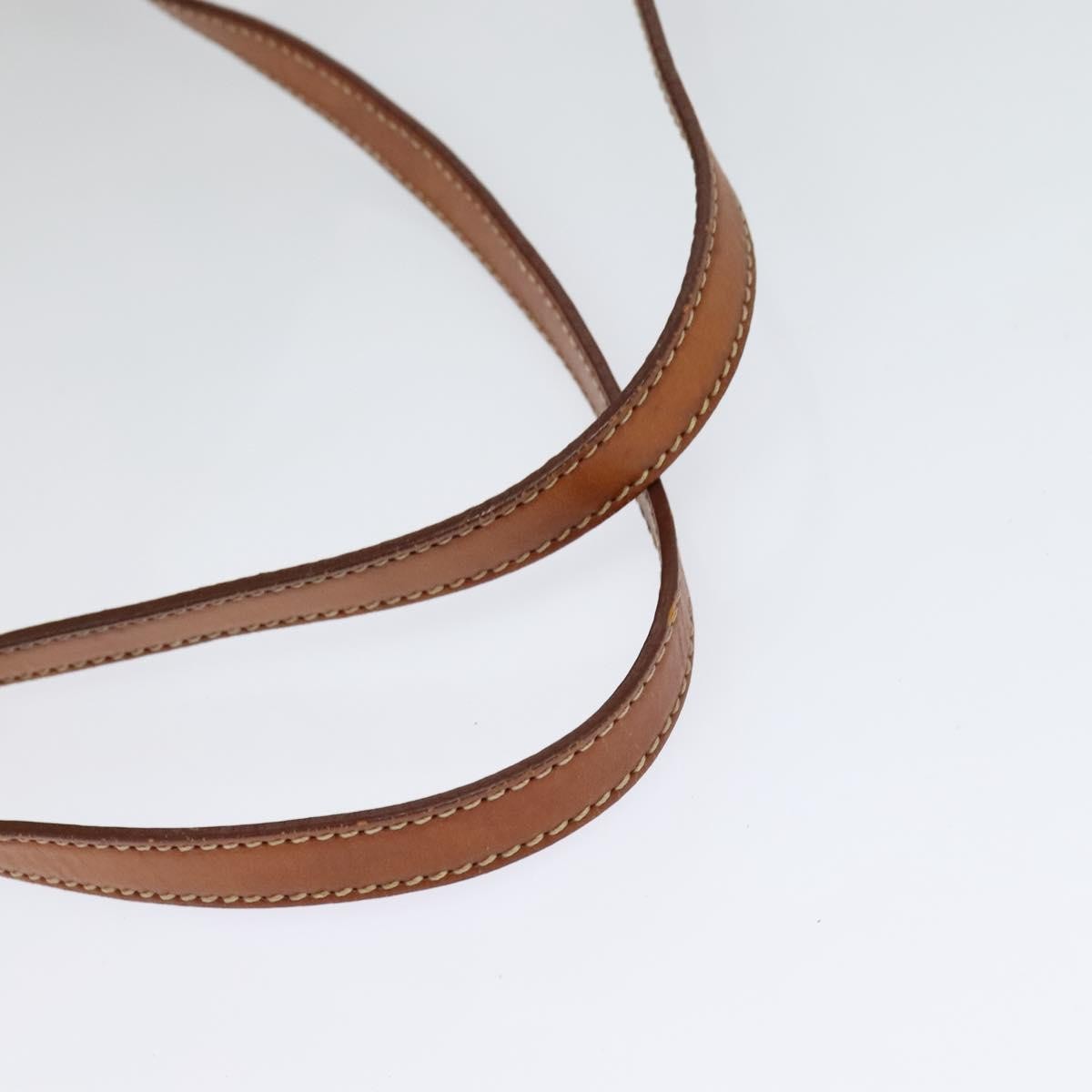 CELINE Macadam Canvas Backpack PVC Leather Brown Gold Auth 131672