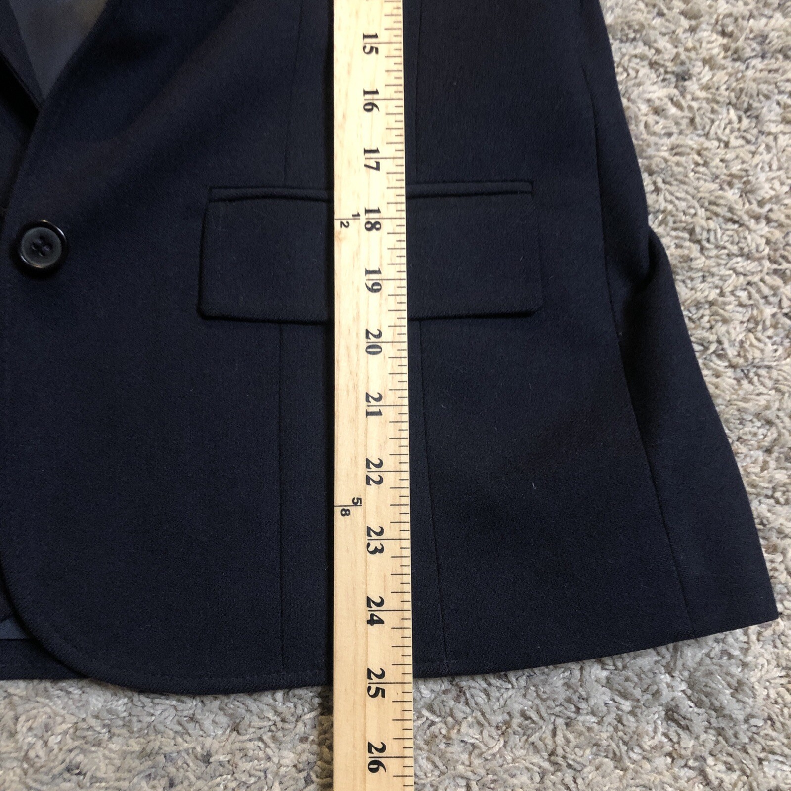 Vintage Pendleton Blazer Coat Womens M Medium Black Virgin Wool Missing Button