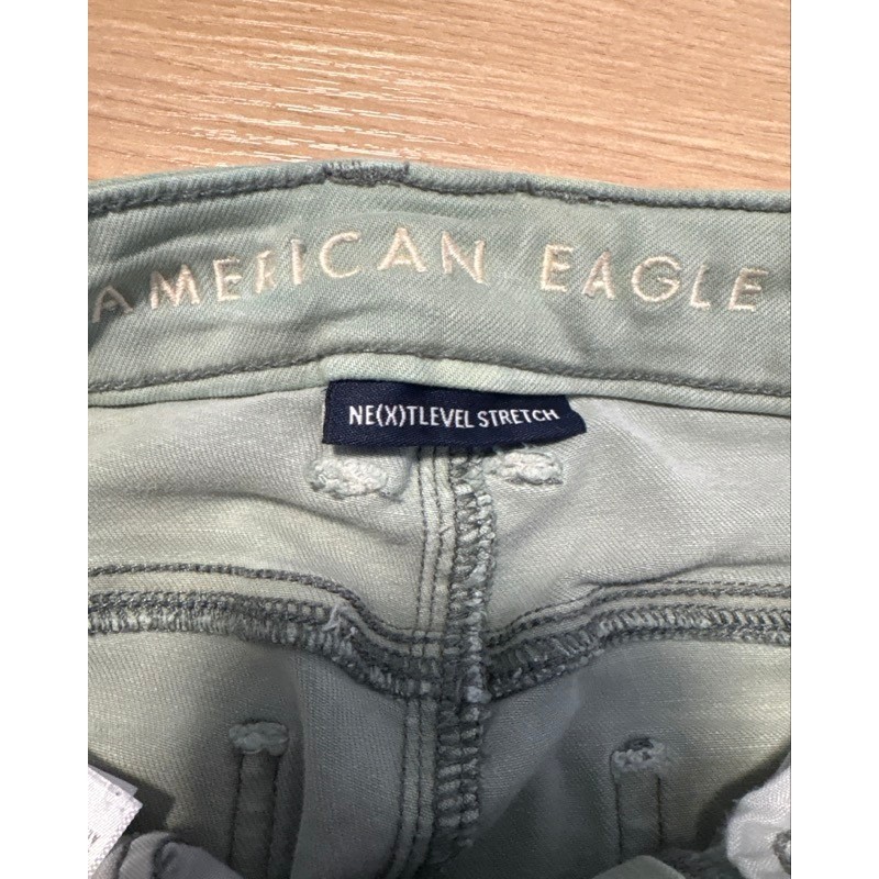 American Eagle Hi-Rise Jegging Sage Green Next Level Stretch Size 2 Long