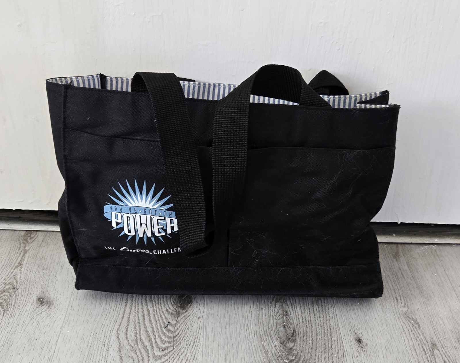 Black Canvas Tote “You’ve Got The Power” Curves Tote Bag