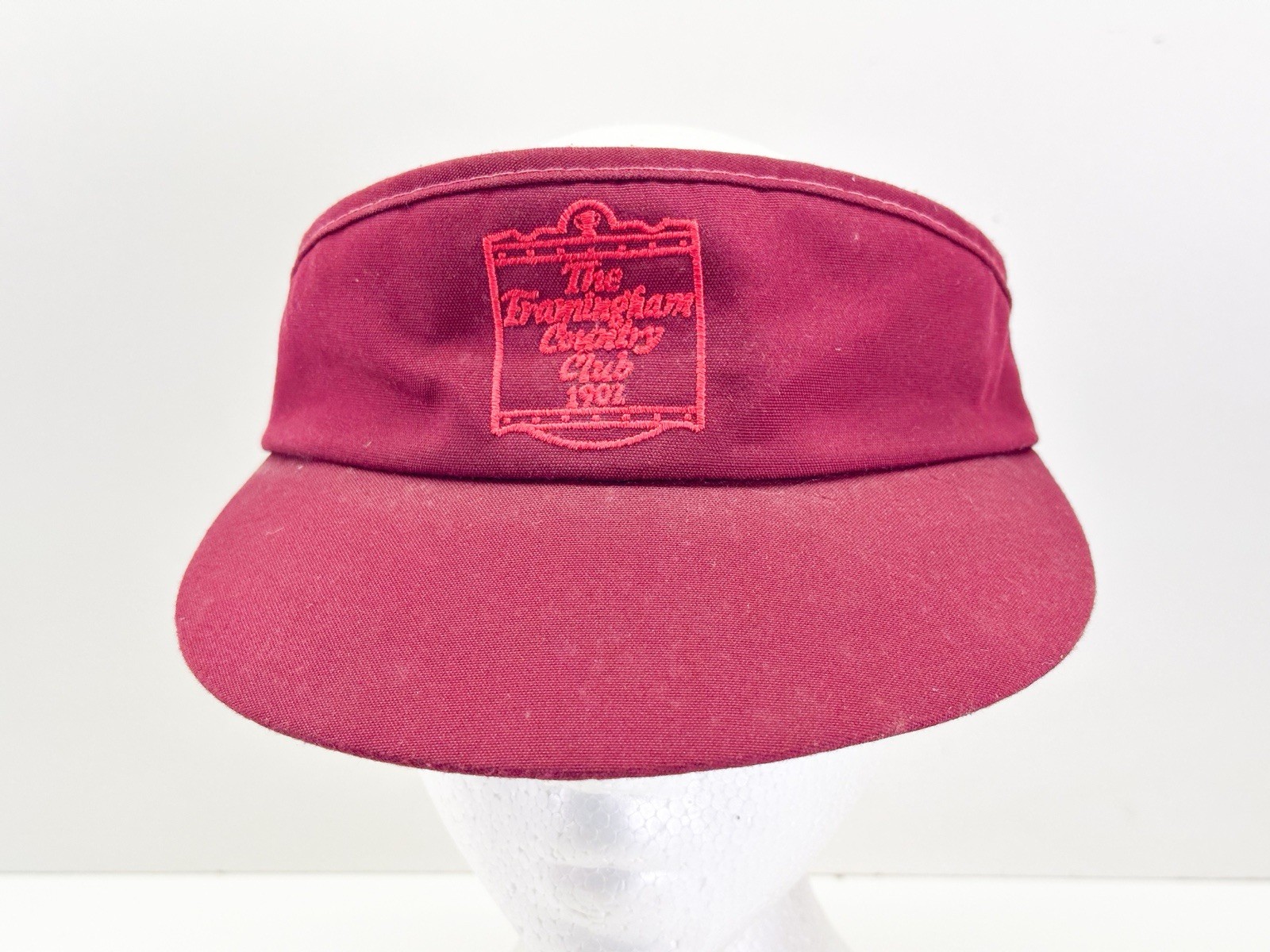 The Framingham Country Club 1902 Visor Hat USA MADE Vintage 1950s 60s Era Golf