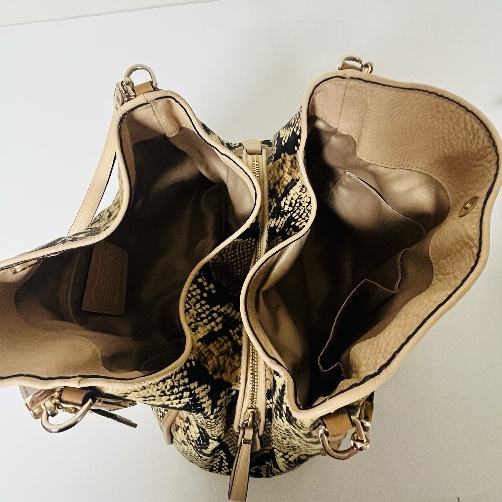 Coach Madison Python Printed Phoebe Shoulder Bag 31502 with Dust Bag