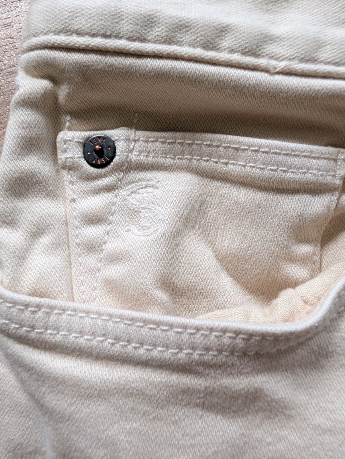 Todd Snyder Chino Pants Mens 32×30 Cream Slim Fit 5-Pocket Stretch Beige Jeans