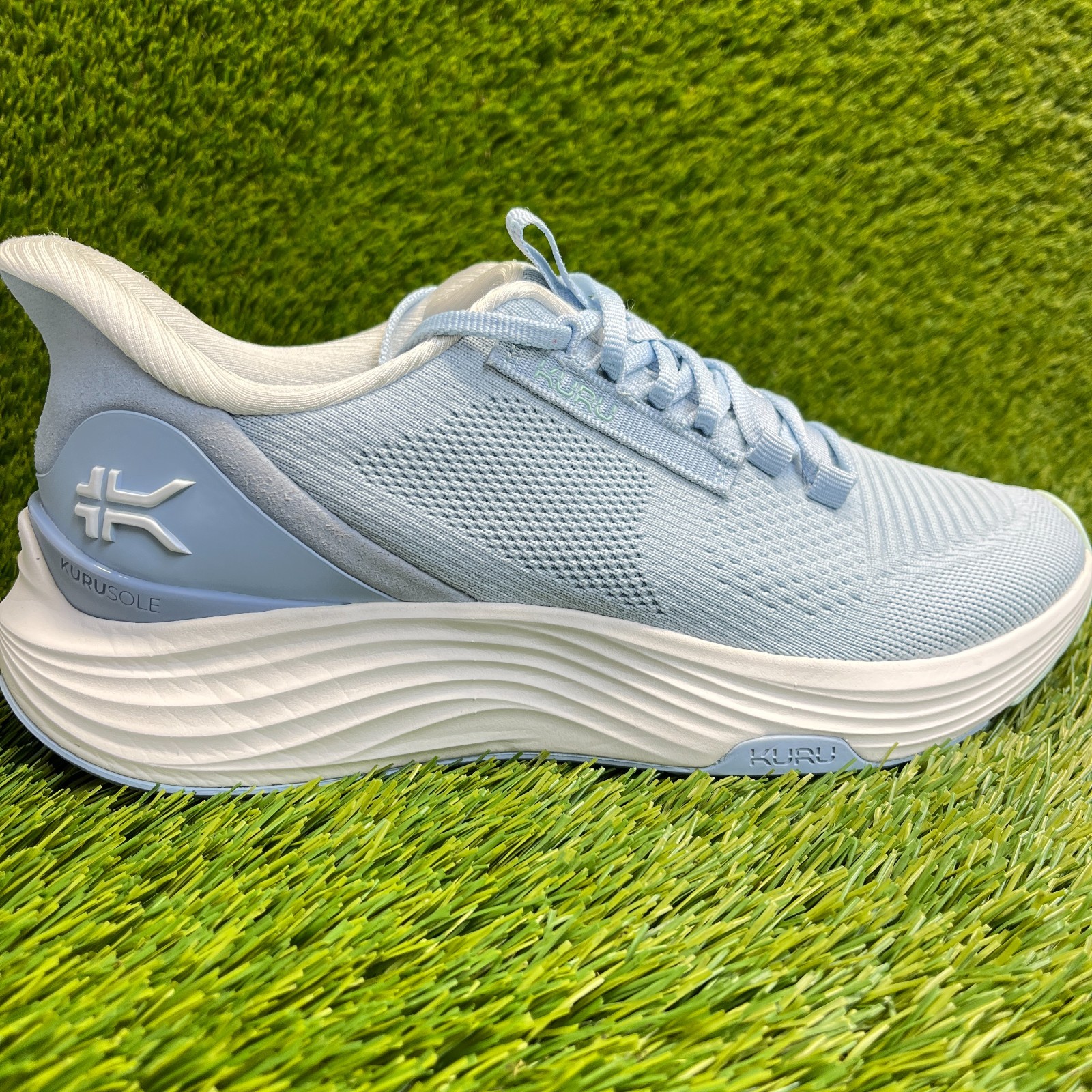 Kuru Atom 2 Womens Size 9.5D Blue White Athletic Running Walking Shoes Sneakers