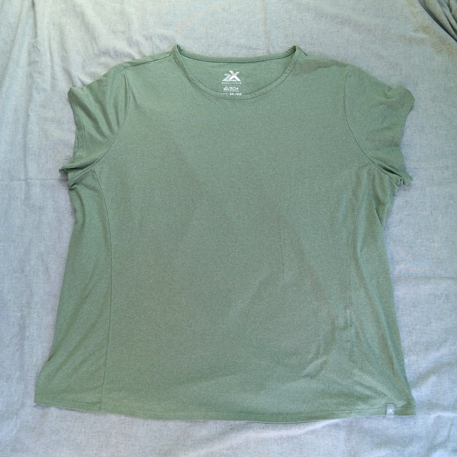 ZeroXposur 50+ SPF Womens Short Sleeve Light Green T-Shirt Size XXL