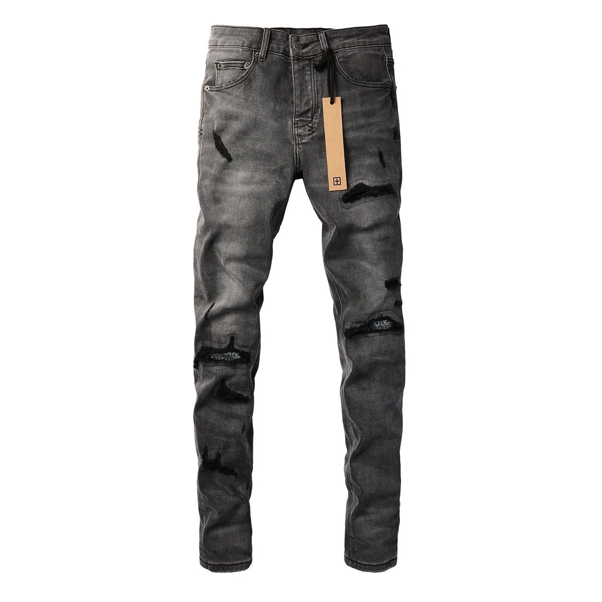 NEW KSUBI Men’s Black Letter Printing Ripped Pants High Street Fashion Jeans NEW