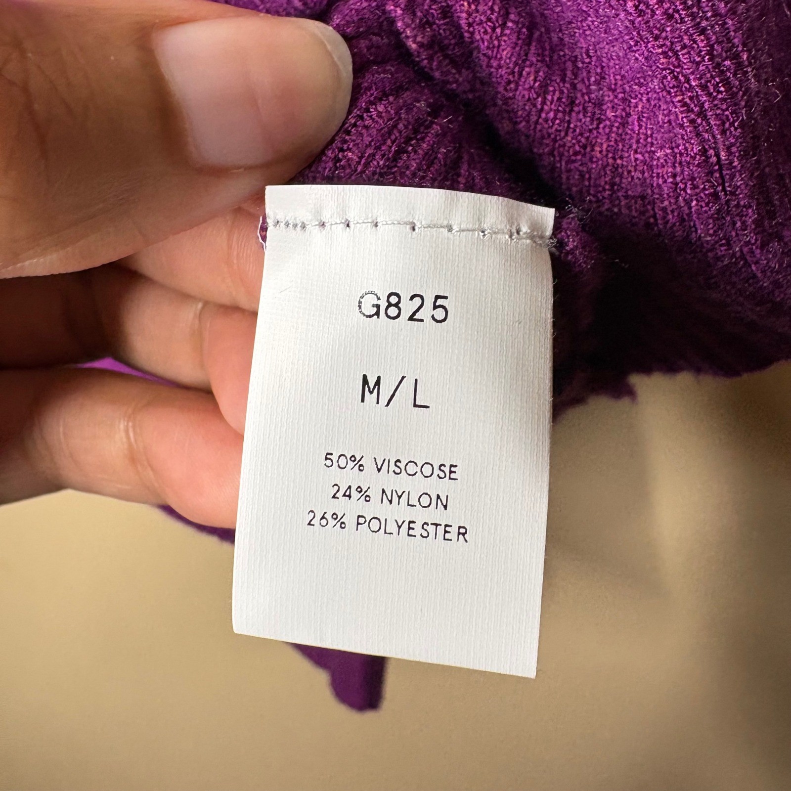 Kerisma Ryker Purple Ribbed Batwing Dolman Sleeve Sweater Size M/L Womens