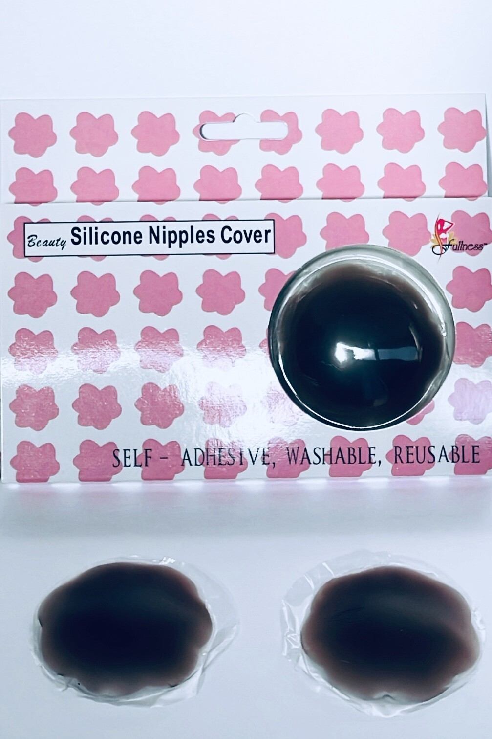 2 Pairs Fullness Soft Silicone Reusable Self Adhesive Breast Petal Nipple Covers