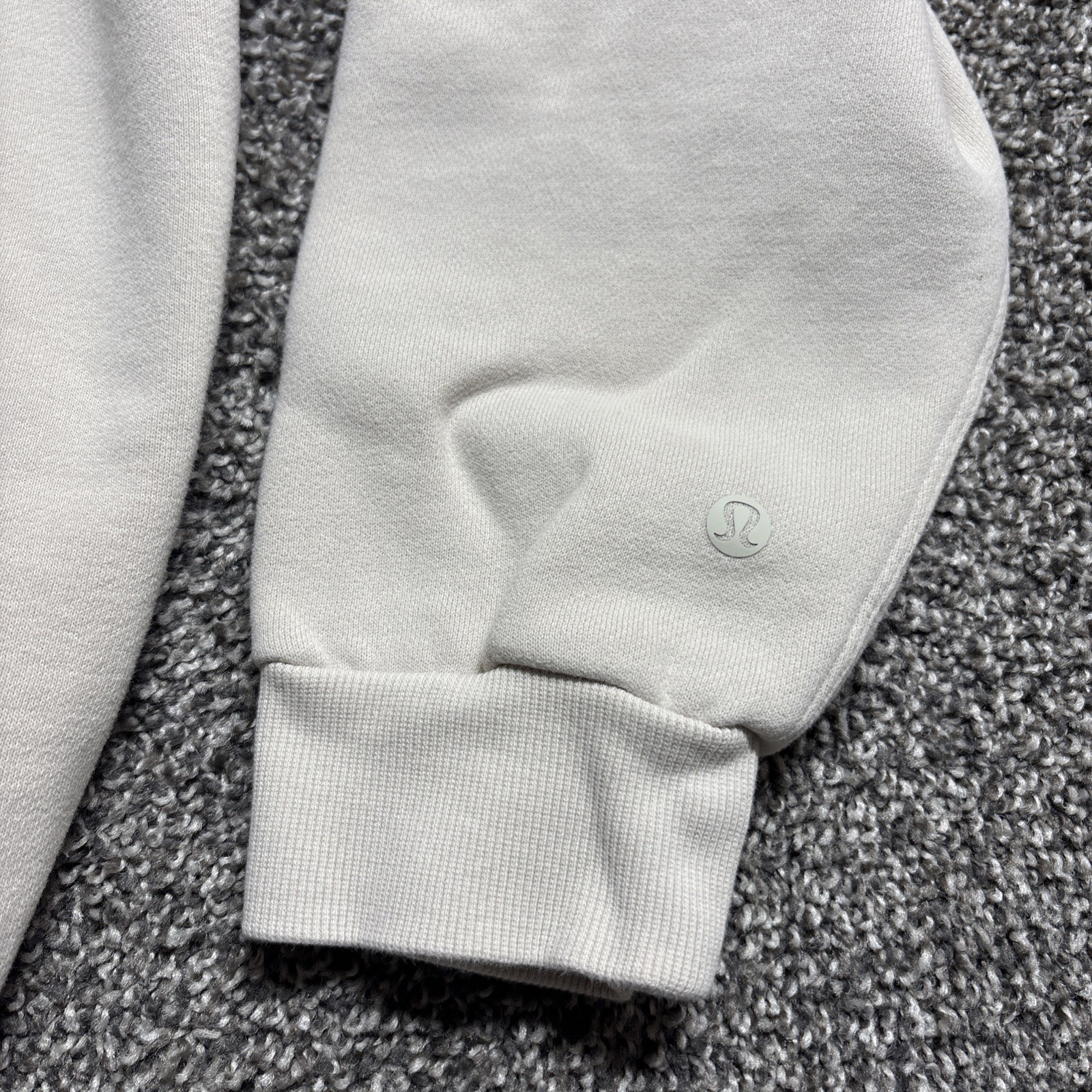 Lululemon Sweater Half Zip Pullover XL Beige Oversized Fleece 1/4 Zip LM3DTCS