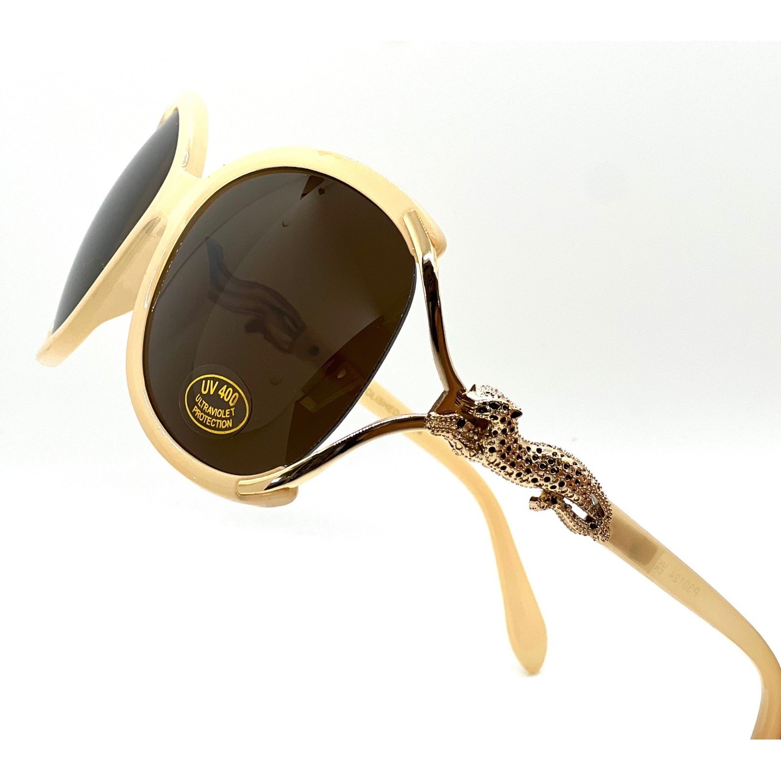 Womens Designer Inspired Sunglasses, Leopard Embellished Frame UV400 Unique New