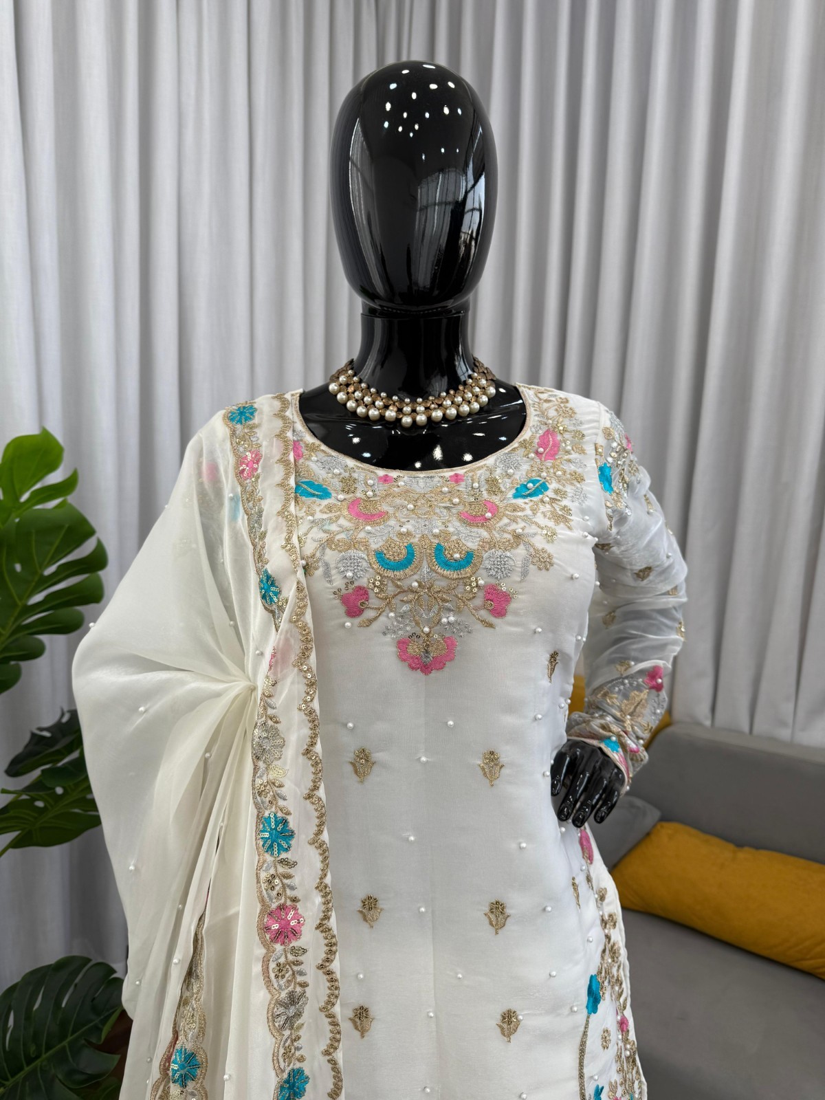 SALWAR KAMEEZ PAKISTANI INDIAN WEDDING PARTY WEAR DRESS BOLLYWOOD SUIT SHARARA