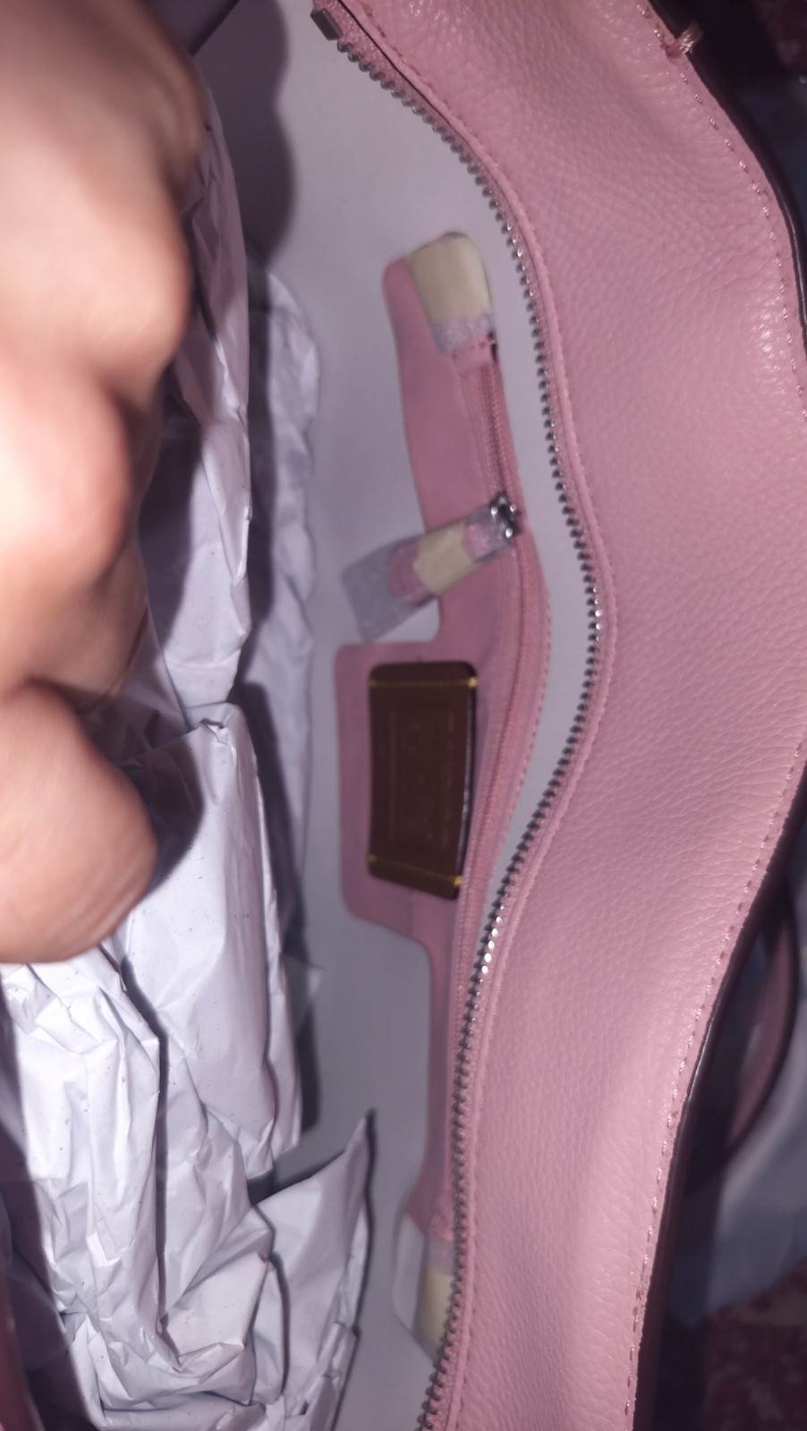 Coach Medium Pink Leather Shoulder Bag