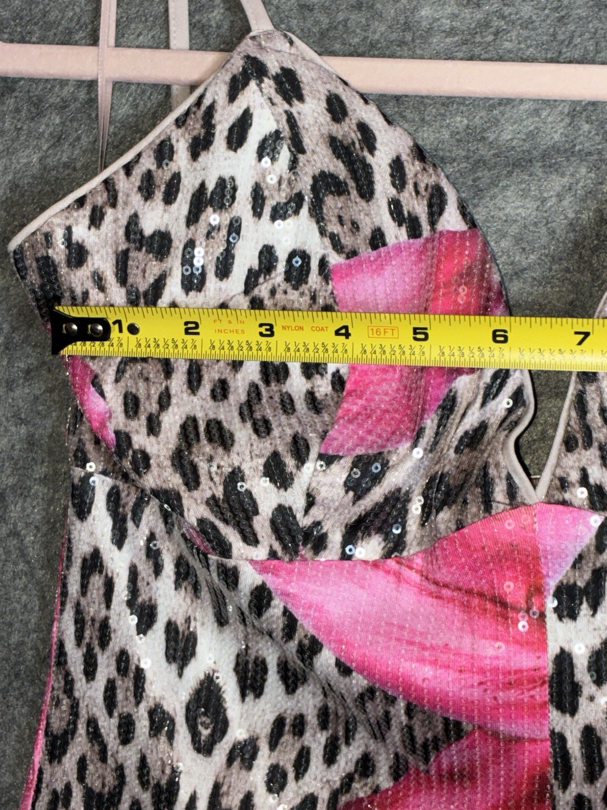 Floral Sequin Jumpsuit Leopard Size Medium Fashion Nova