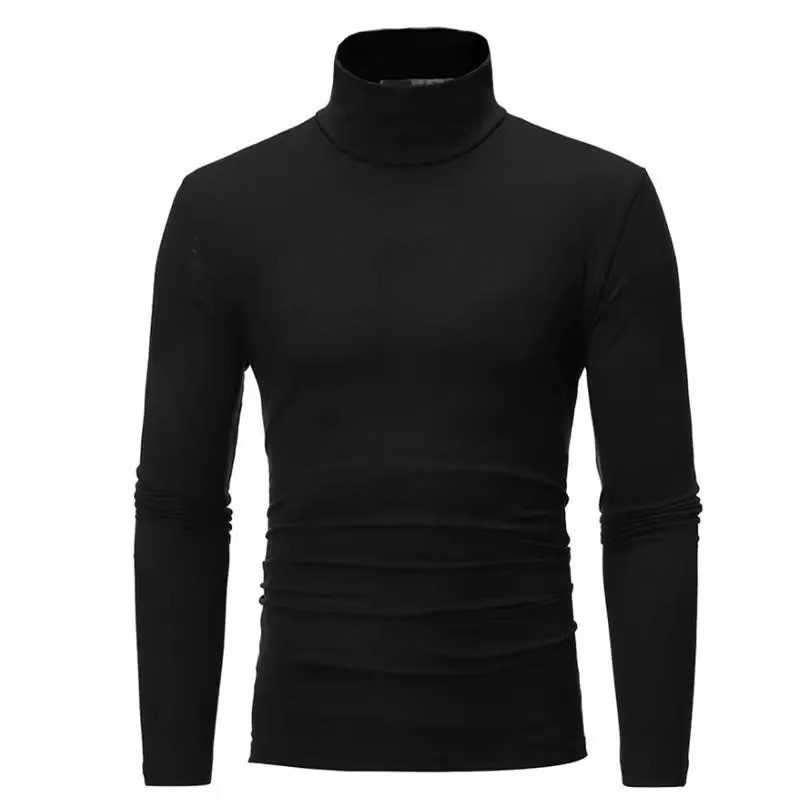 Mens Turtleneck Long Sleeve Shirt – Winter Pullover Sweater for Men