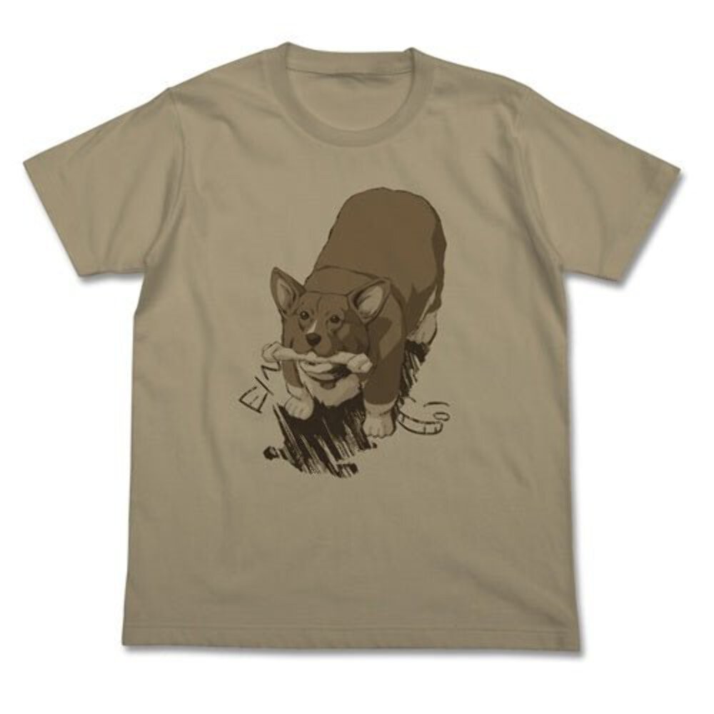 COSPA Official Cowboy Bebop Ein with Bone Type Gum T-Shirt Sand Khaki