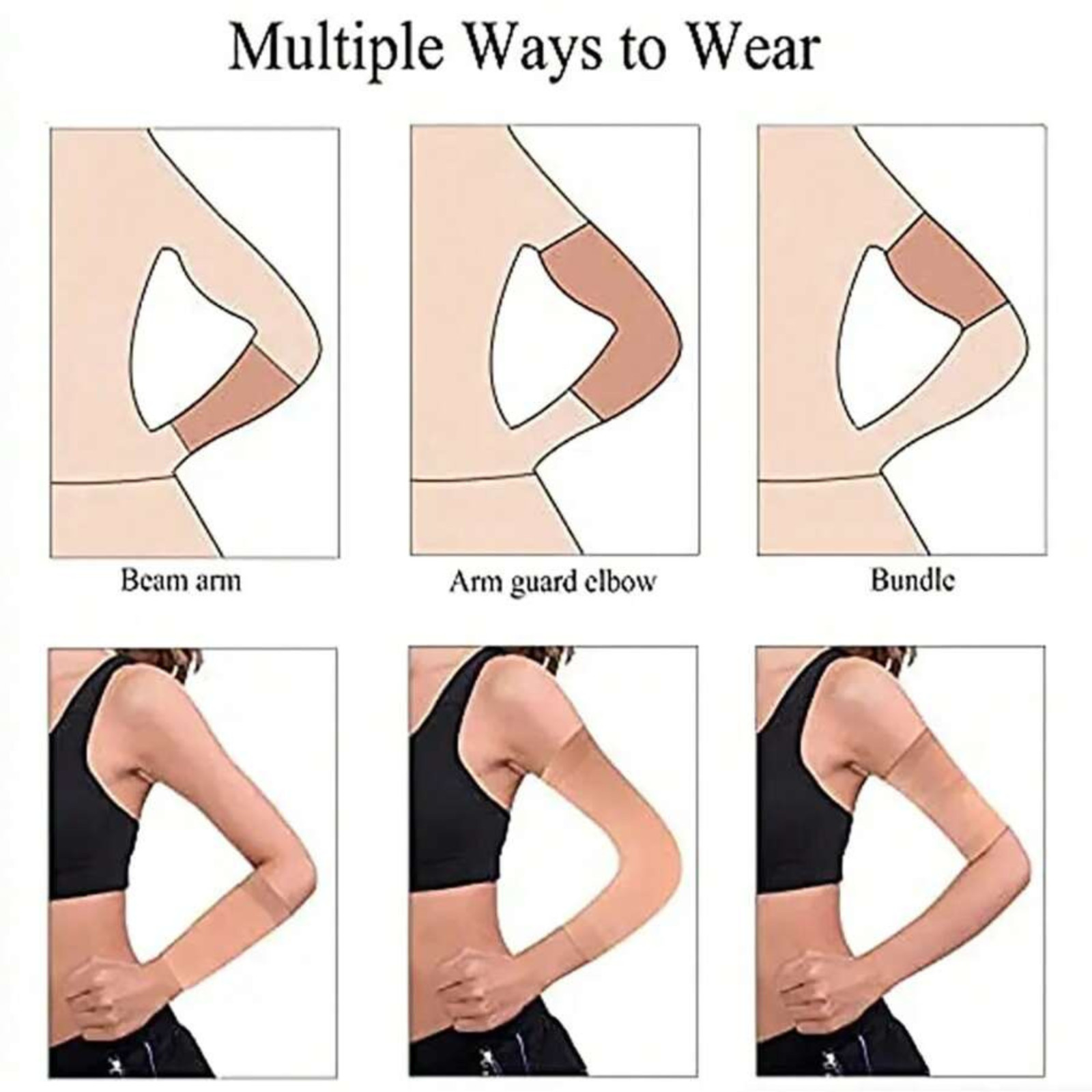 Slimming Arm Sleeves Arm Elastic Slim Upper Arm Compression Shapers 1 Pair