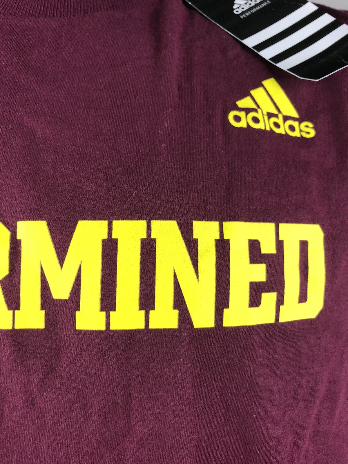 Men’s Adidas Climalite Ultimate Tee Determined Maroon Cotton SS Shirt Medium