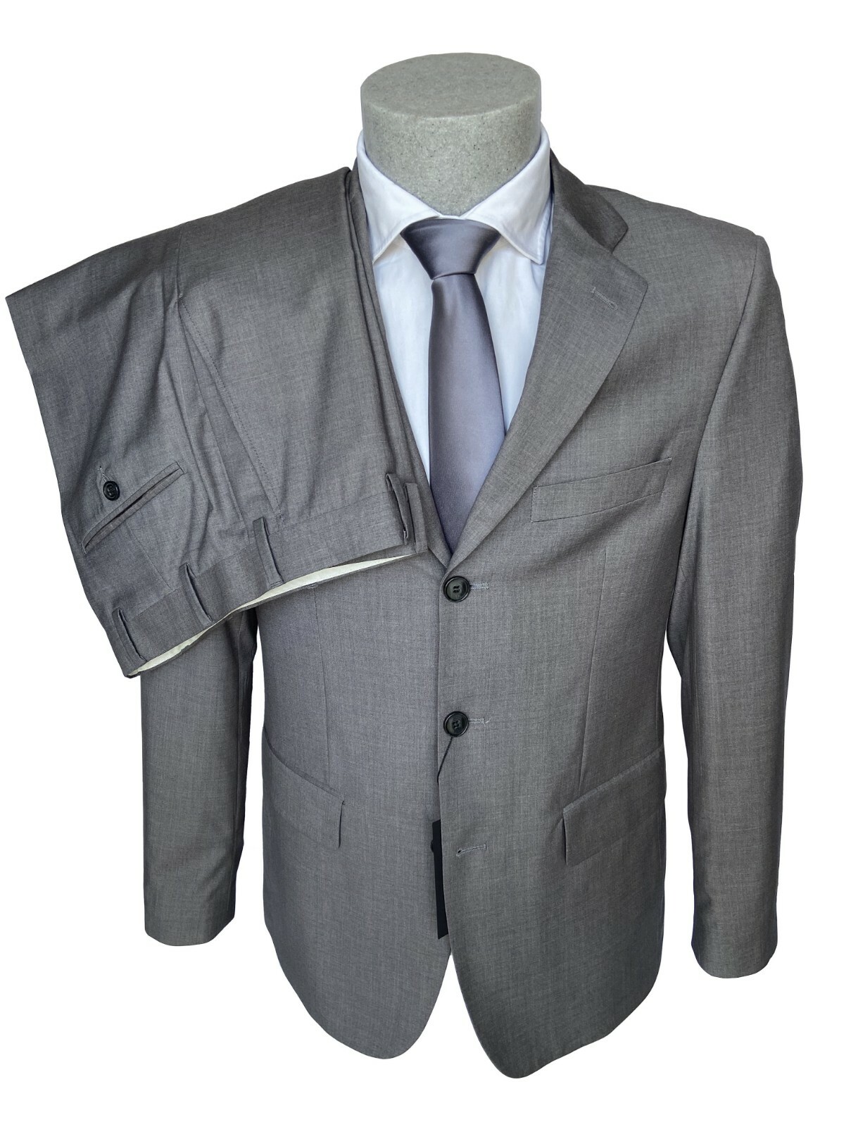Abito uomo Confitalia, taglia 46 DROP 6 grigio medio tinta unita, sconto 70%.