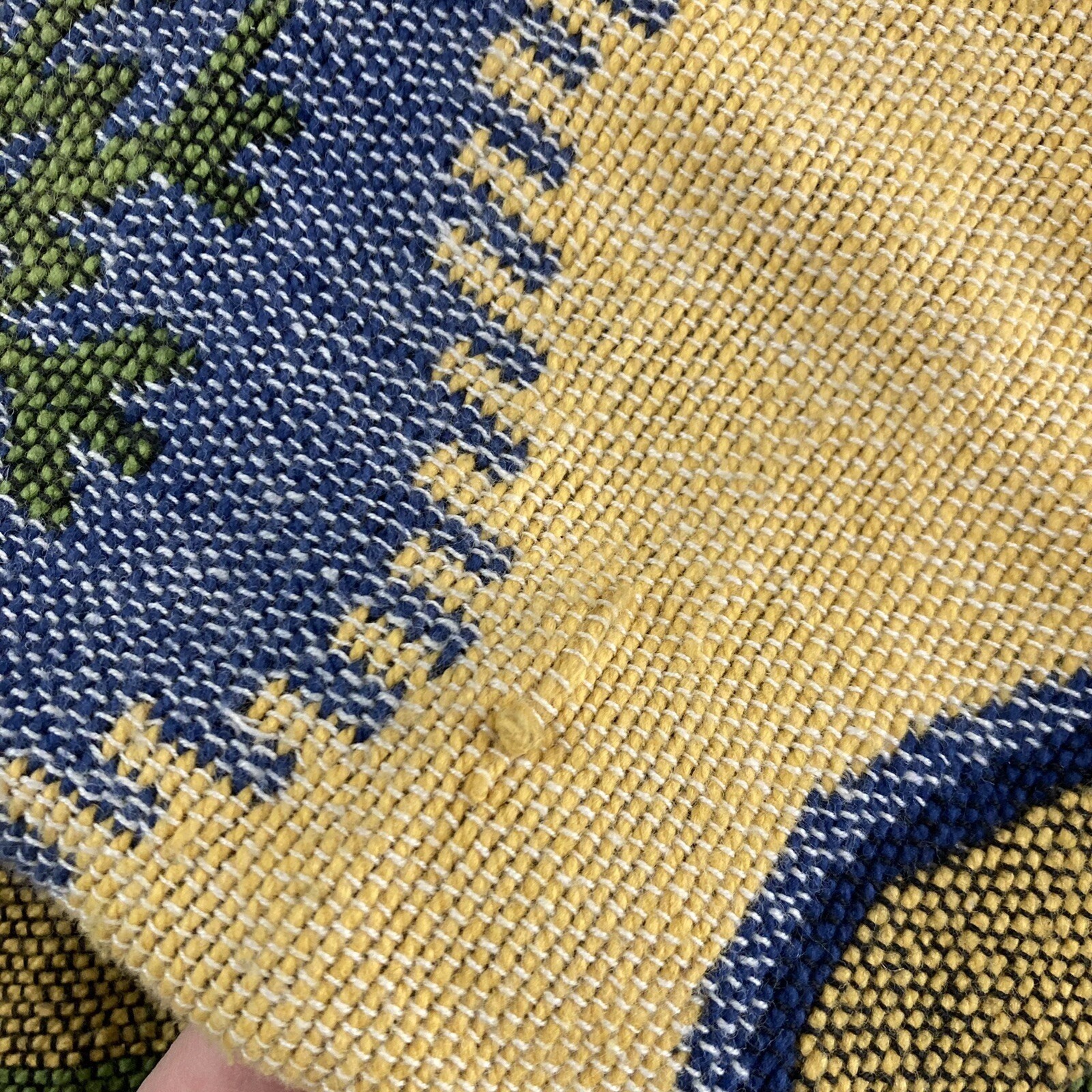 Flashback Snowflake Jacket Vintage Large Woven Western Blue Yellow Green Bolero
