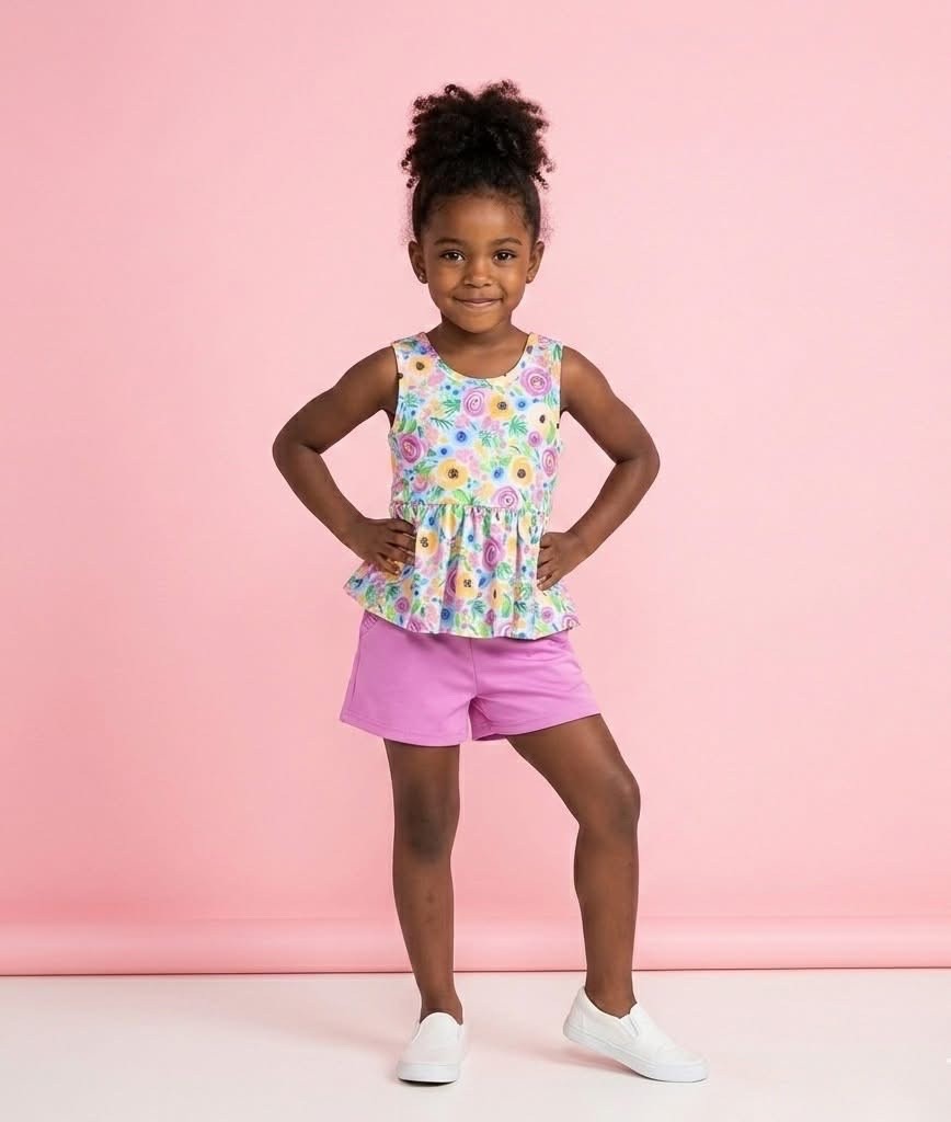 Pete + Lucy Summer Capsule Girls Floral Sleeveless Top in Size 7/8