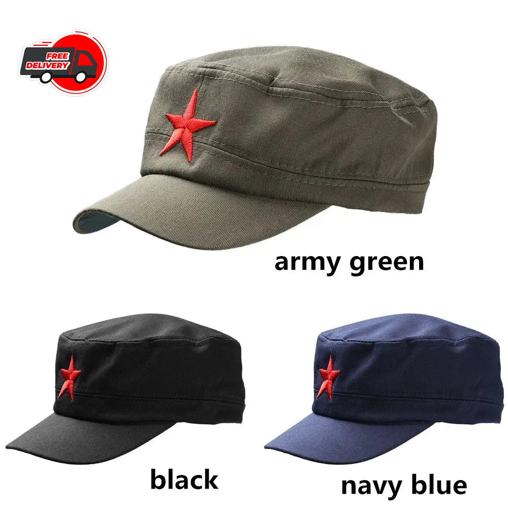 New Hats Communist Cap Red Star Army Che Guevara Cuba Stars Military Cool Hat
