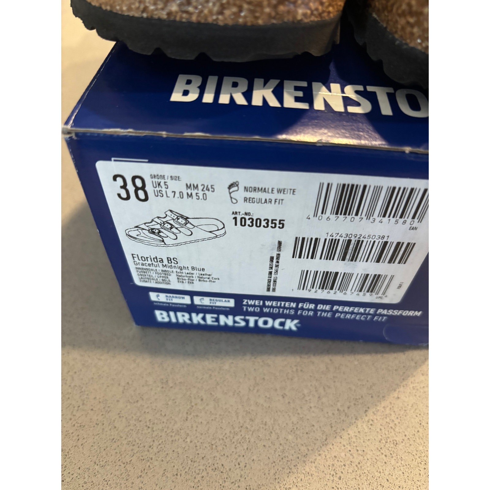 NWT Birkenstock Florida Birko-Flor – size 38 (7-7.5)