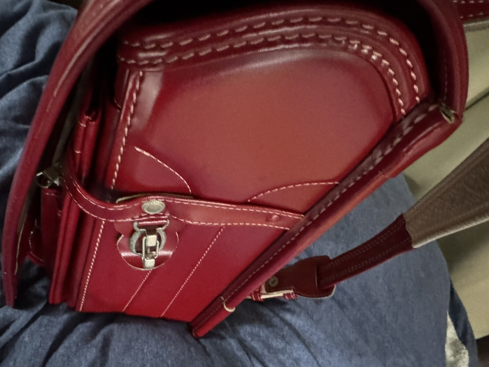 Japanese “Tsuchiya Randoseru” School Bag RED Color Made in Japan brand Used F/S