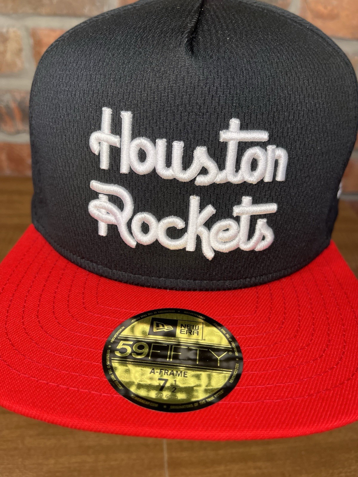 New Era Houston Rockets 59Fifty 7 1/2 Dashmark Mesh Logo A-Frame NBA Hat