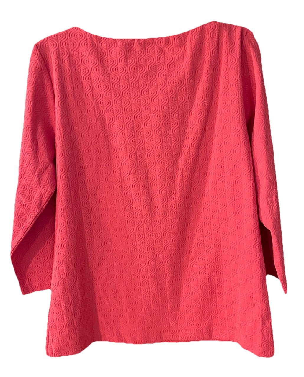 J.McLaughlin Wave Garden Pink Riptide 3D 3/4 Sleeve $178 Size L NWT💚