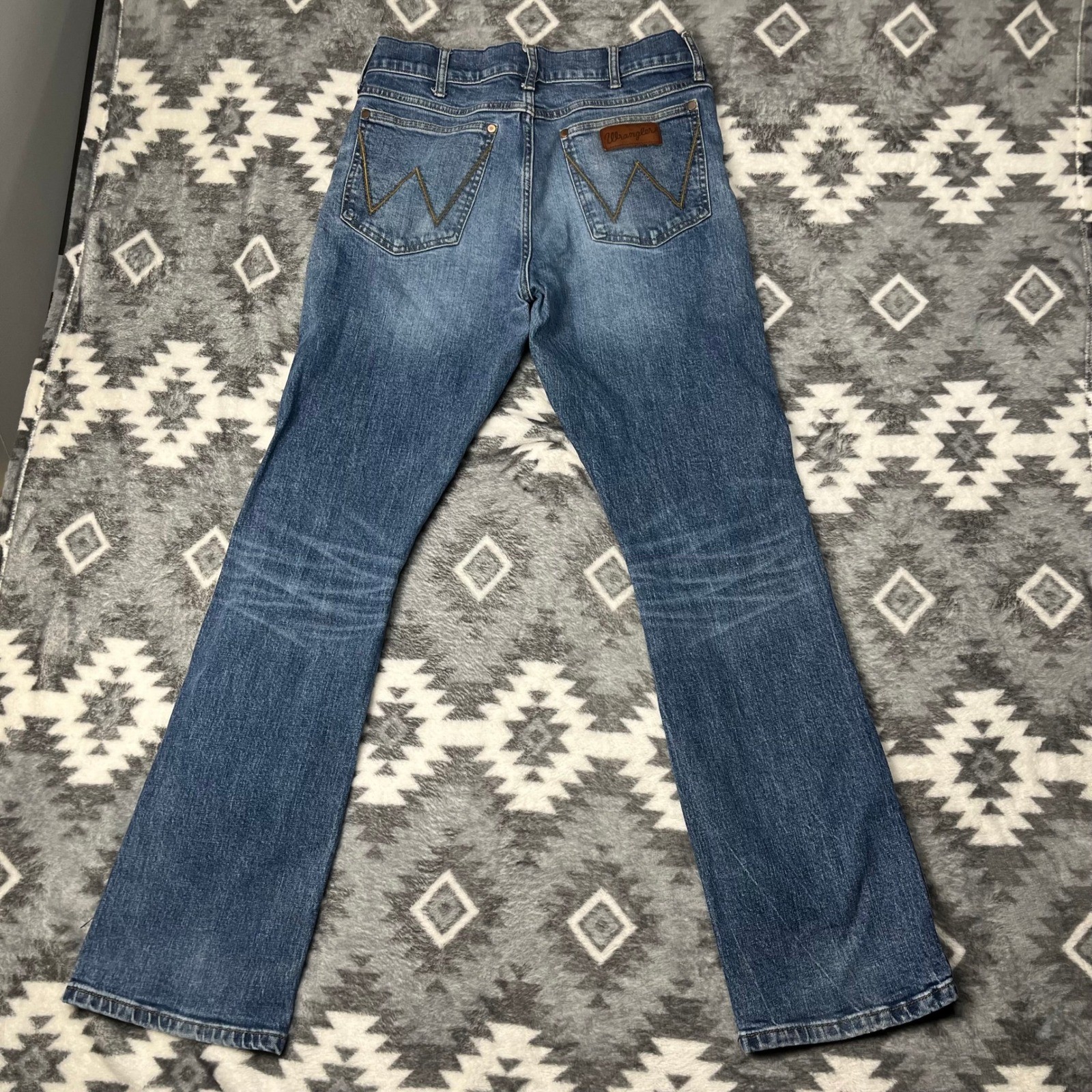 Wrangler Retro Slim Boot Jeans Mens 32×34 Medium Wash Blue Denim 112353227
