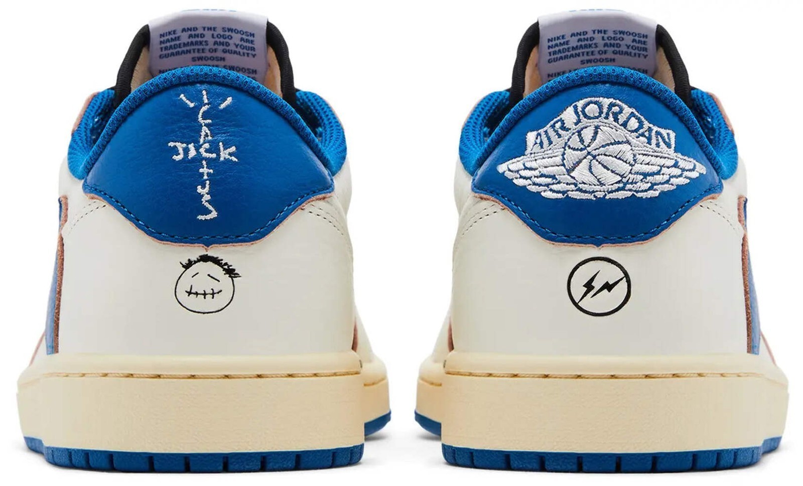 Fragment Design x Travis Scott x Air Jordan 1 Retro Low OG Sail Blue DM7866-104