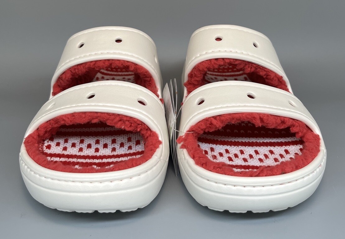 Crocs Unisex Classic Cozzzy Holiday Sweater Sandal Lined – Multi Christmas New
