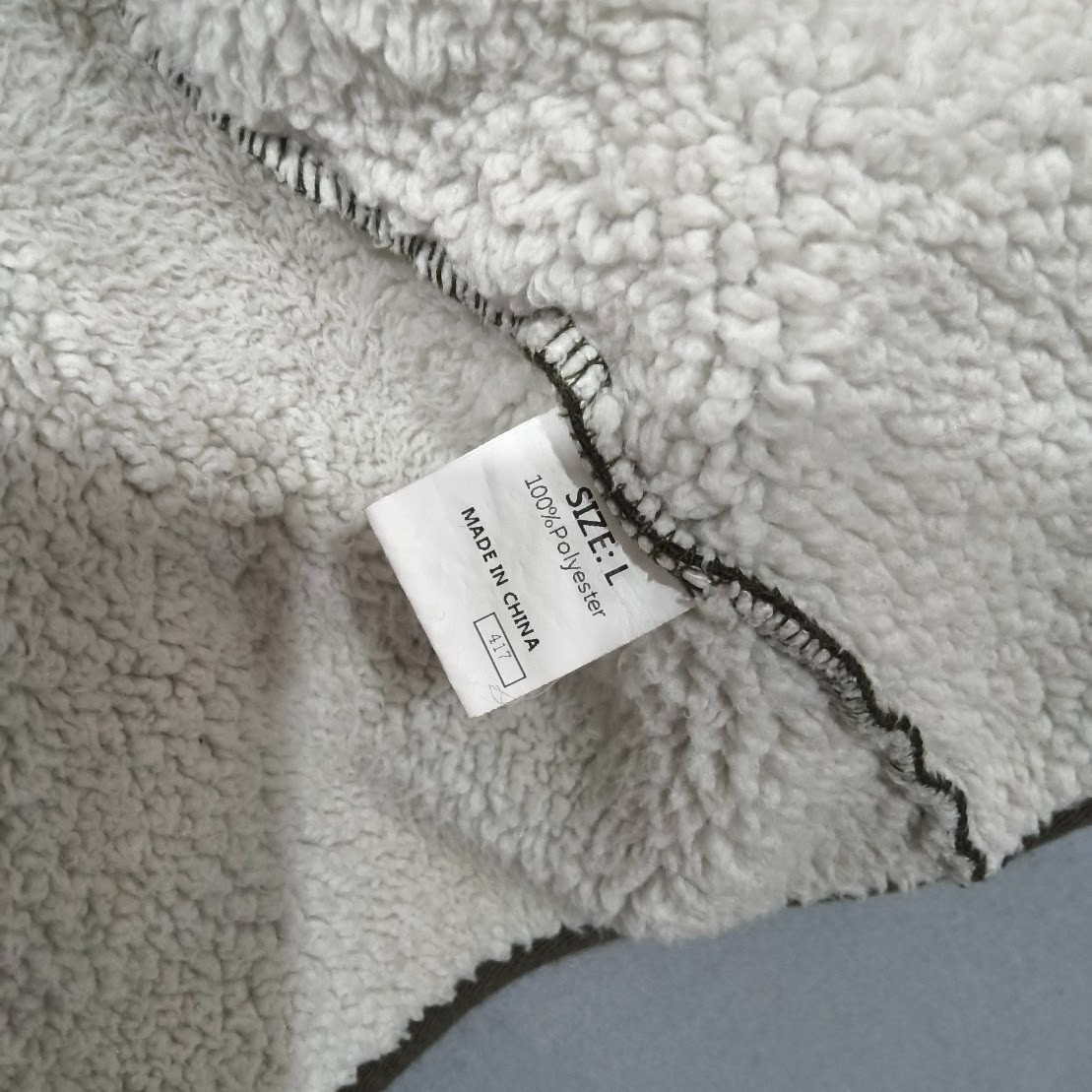 Cozy Olive Sherpa-Lined Zip Jacket – Heavyweight & Super Warm (Size L)