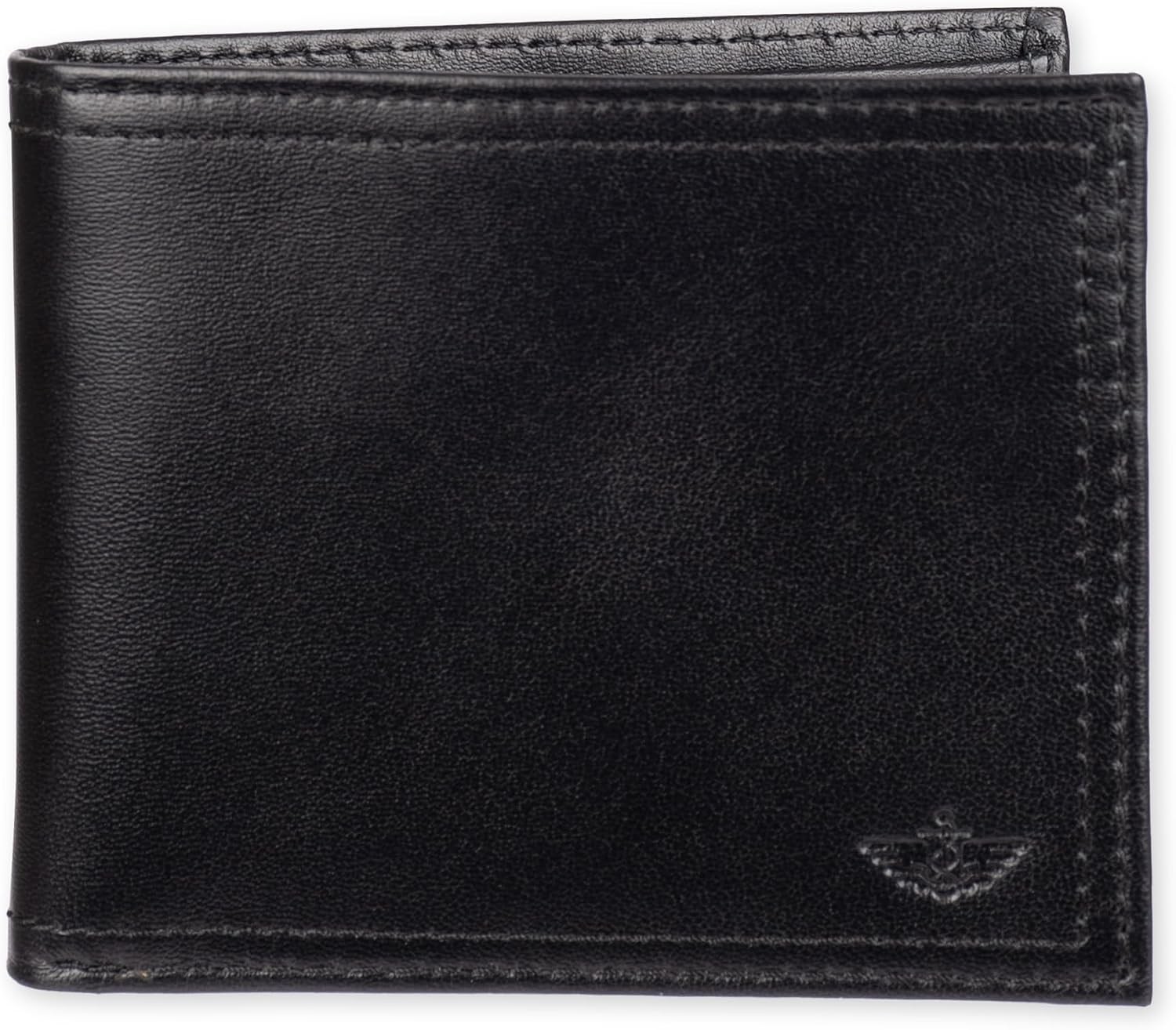 Dockers Men’s Bifold Leather Wallet – Thin Slimfold RFID Blocking Security Smart