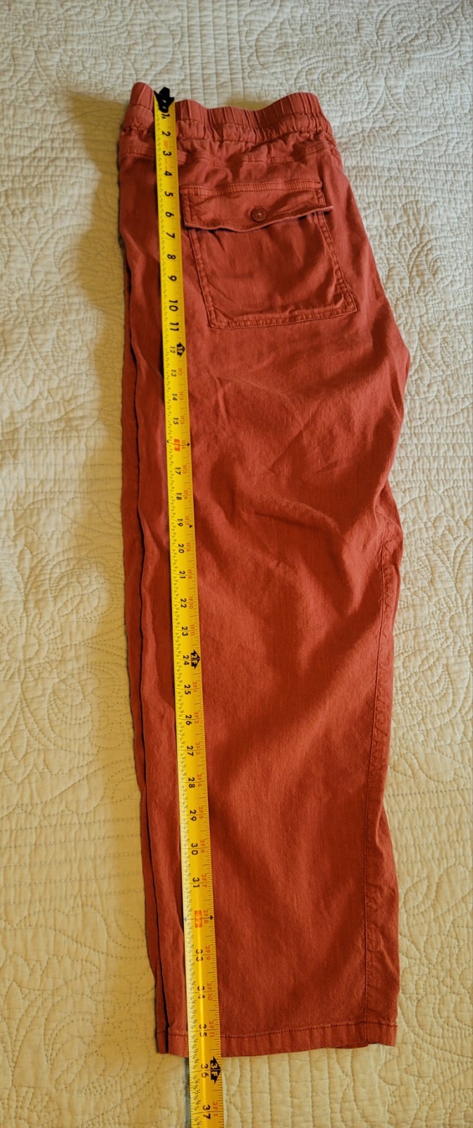 Kut From The Kloth Womans Paper Bag Pants/ Full Length/Size L/Dusty Pearl Pink