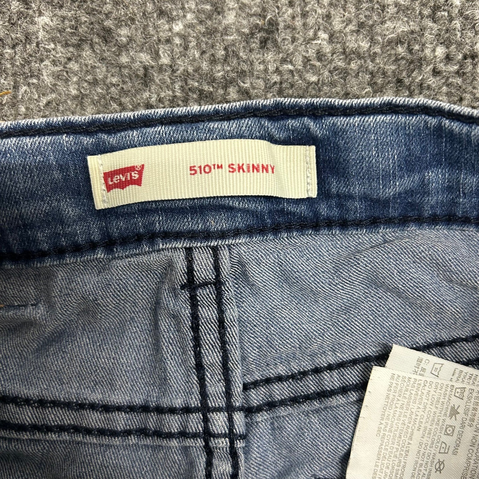 Levi’s Jeans Boys Size 5 Reg Blue 510 Skinny Fit Stretch Denim Casual Adjustable