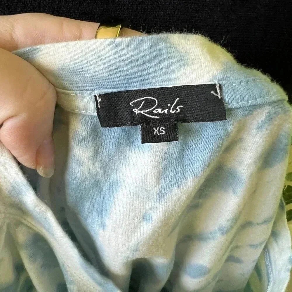 Rails Love Your Planet Graphic Short Sleeve T-Shirt Tie-Dye Blue XS