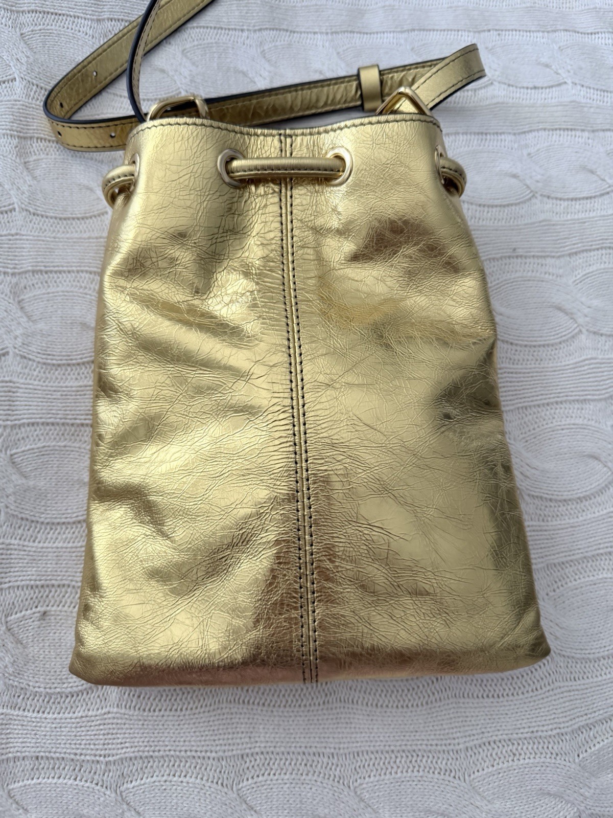 Khaite Greta Gold Bag