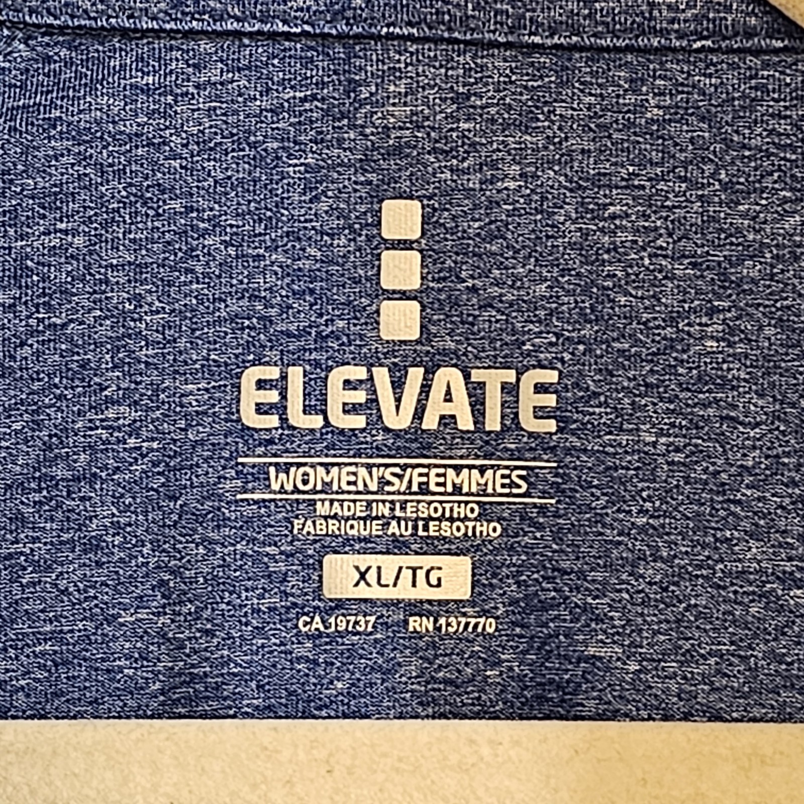 The Elevate Womens 1/4 Zip Athletic Layer Pullover Taza Heather Knit Sz XL/TG