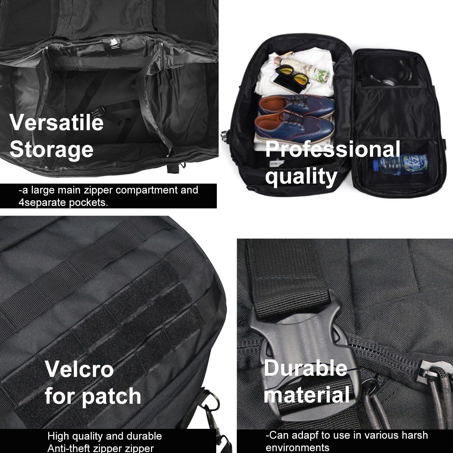 3 In 1 Tactical 30L Military Backpack Ideal for Travel Gym and Deployment