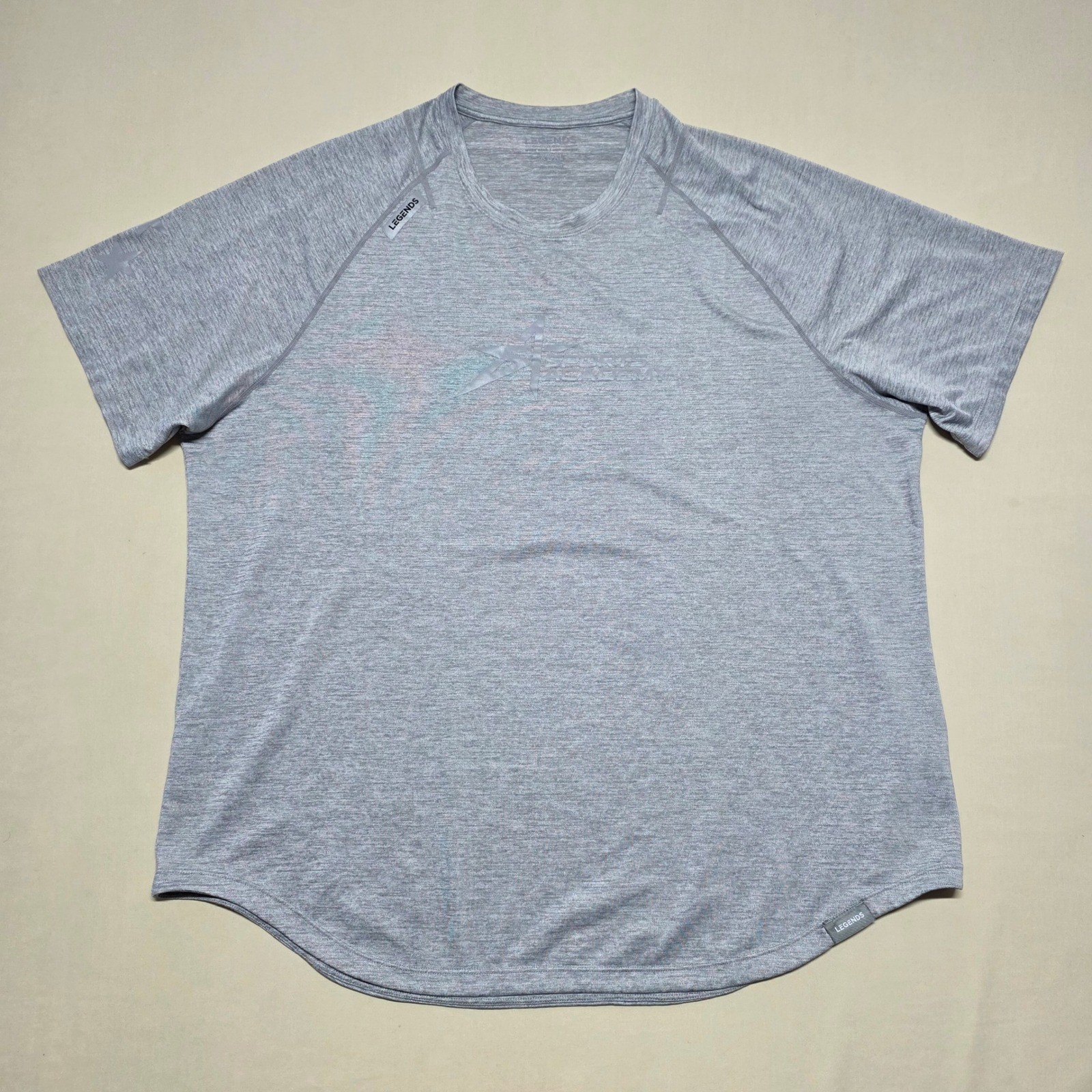 Legends Sports Academy Men 3XL Heather Gray Raglan Athletic Training T-Shirt