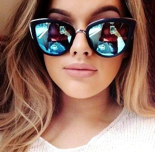 Cat Eye “Ronette” Mirrored Sexy Women’s Sunglasses Metal Frame SEXY GIRL GAFAS @