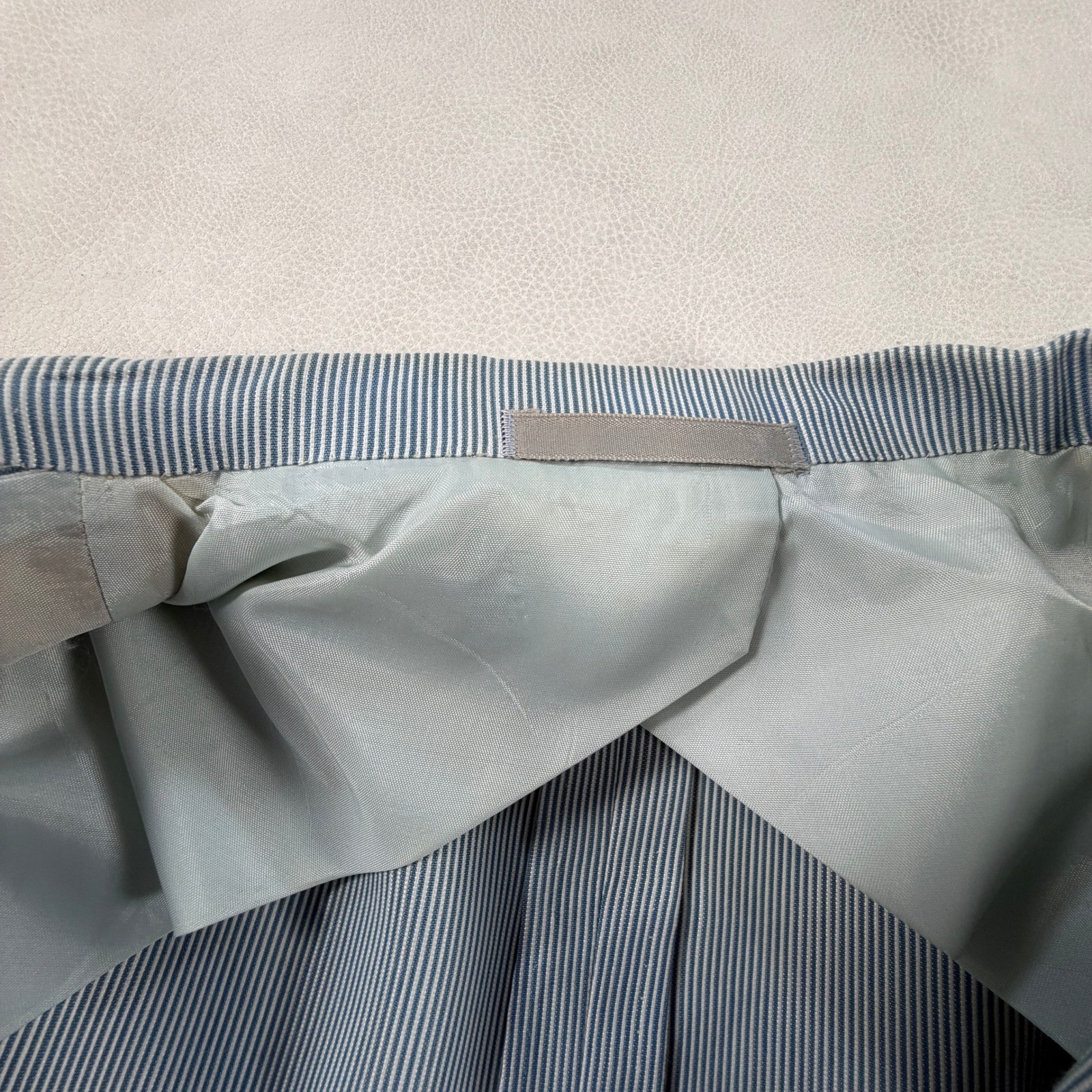 Vintage Haspel Seersucker Blazer 42R Mens Blue White Pinstripe Coat Suit Jacket
