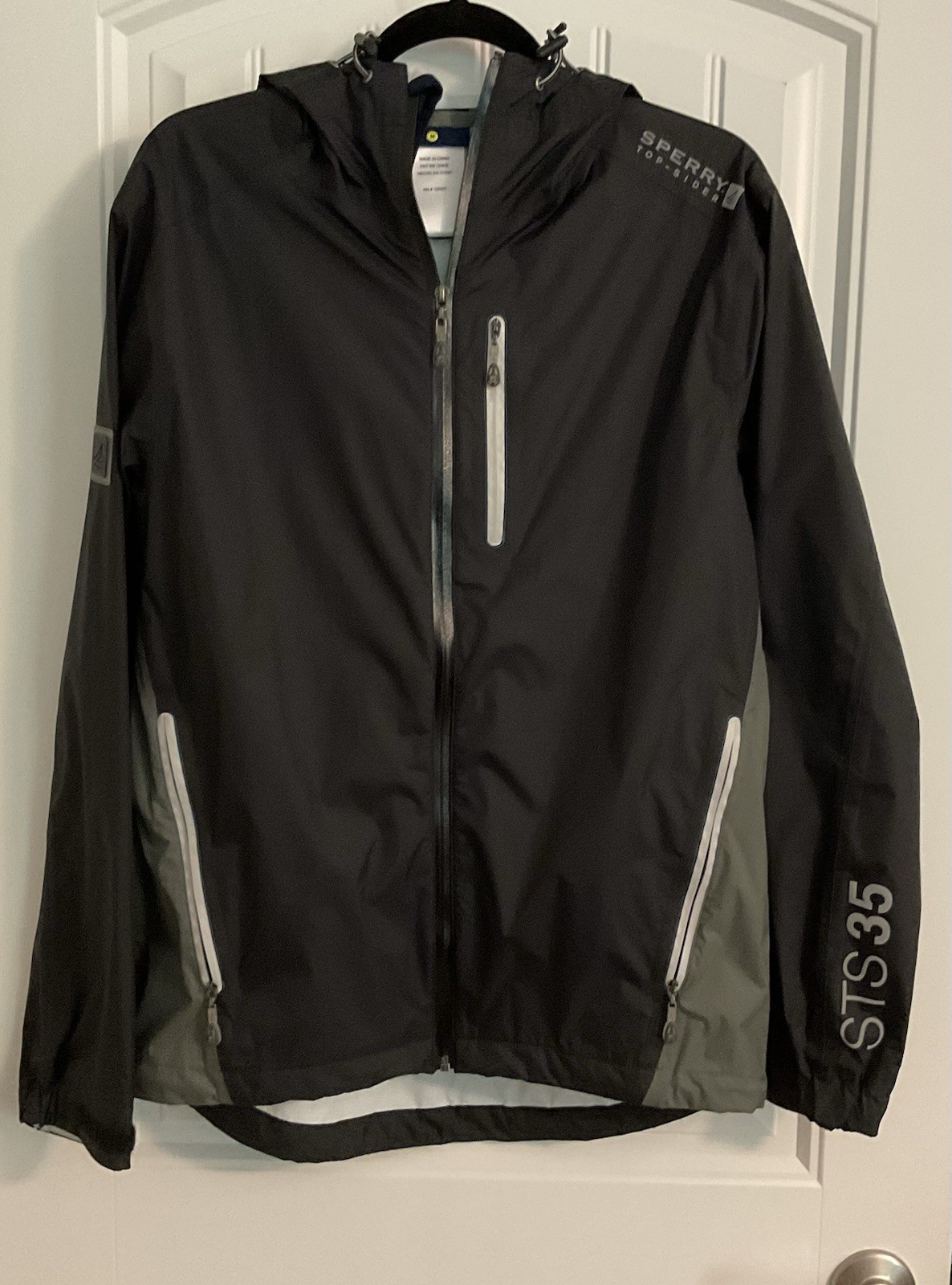 Sperry Top Sider Men’s Full Zip STS35, Blue, Rain, Sailing Jacket